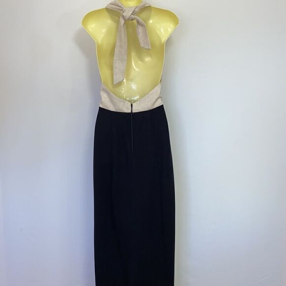 Show Me Your MuMu Dress “Millie” Maxi Cross Over Halter Open Back NWT Sm… - Picture 8 of 9